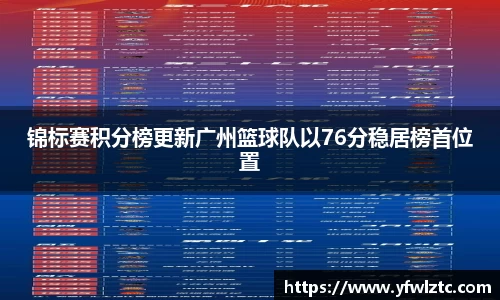 锦标赛积分榜更新广州篮球队以76分稳居榜首位置