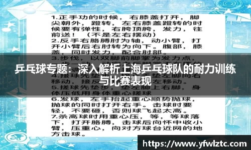 乒乓球专题：深入解析上海乒乓球队的耐力训练与比赛表现